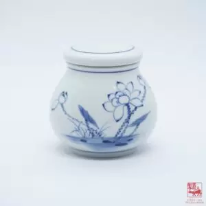Porcelain Lotus Tea Caddy, 50-70g