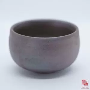 Wood Fired Purple Silver Tea Bowl, 120ml