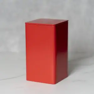 Tea Caddy, Red <br>铁制茶罐, 红色